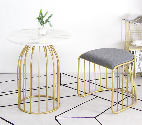 ขาย โต๊ะข้างโซฟาท็อปหินอ่อน Round Side Table IV