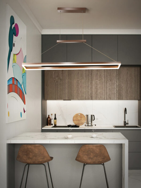 ขาย โคมไฟแต่งบ้านติดเพดาน Rectangle Dining Table Ceiling Lamp