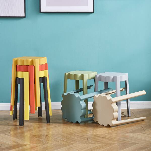 ขาย เก้าอี้พลาสติกตกแต่งบ้าน Pastel Plastic Stool