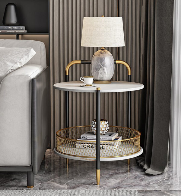 ขาย โต๊ะข้างท็อปหินอ่อน Luxury Marble Side Table
