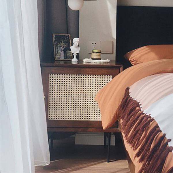 ขาย โต๊ะข้างเตียงไม้จักรสาน Rattan Side Table VII