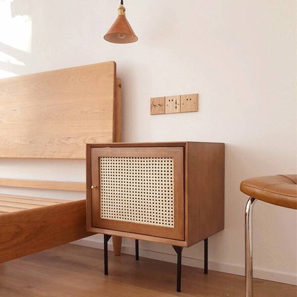 ขาย โต๊ะข้างเตียงไม้จักรสาน Rattan Side Table VII