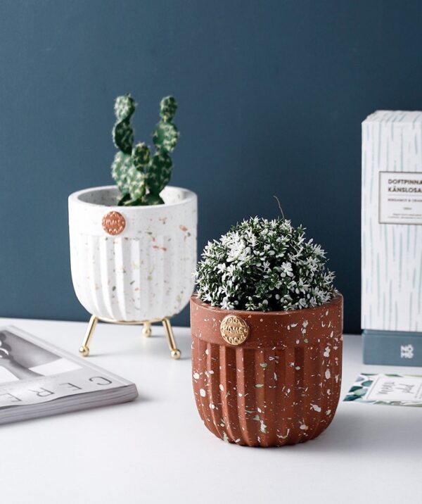 ขาย กระถางต้นไม้สำหรับตกแต่งบ้าน Terrazzo Flower Pot III