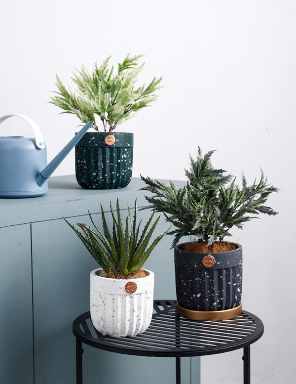 ขาย กระถางต้นไม้สำหรับตกแต่งบ้าน Terrazzo Flower Pot III