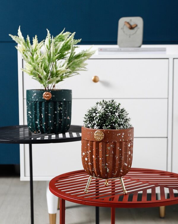 ขาย กระถางต้นไม้สำหรับตกแต่งบ้าน Terrazzo Flower Pot III