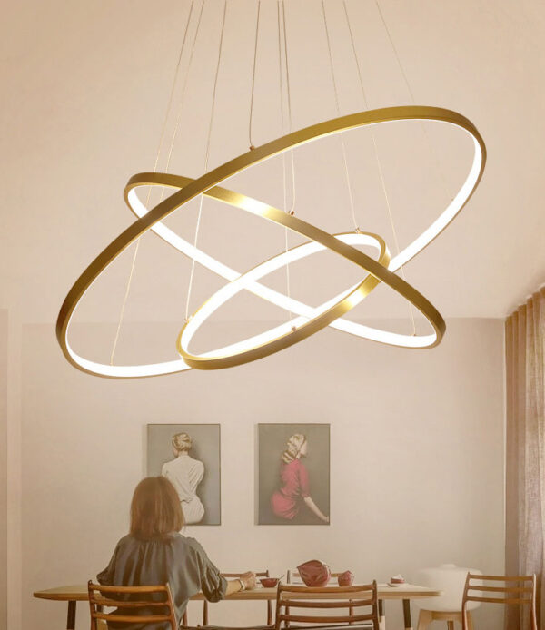 ขาย โคมไฟแต่งบ้านติดเพดาน Tri-Circle Chandelier