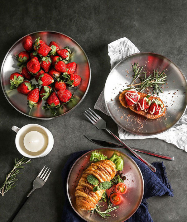ขาย จานเกาหลีสแตนเลส Korea Double Layers Stainless Plate