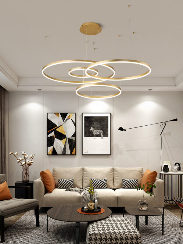 ขาย โคมไฟแต่งบ้านติดเพดาน Luxury Circle Chandelier V