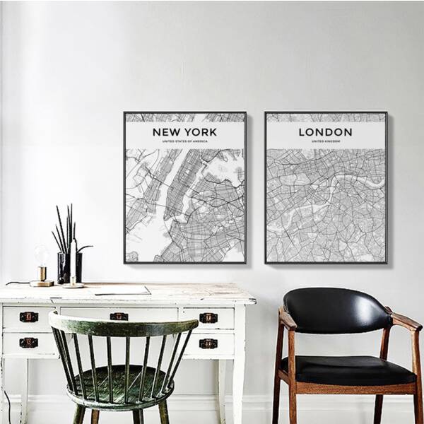 ขาย กรอบรูปตกแต่งผนังบ้าน City Decor Art Canvas