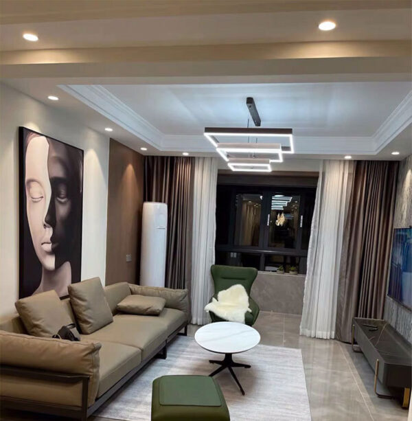 ขาย โคมไฟแต่งบ้านติดเพดาน Square Livingroom Ceiling Lamp