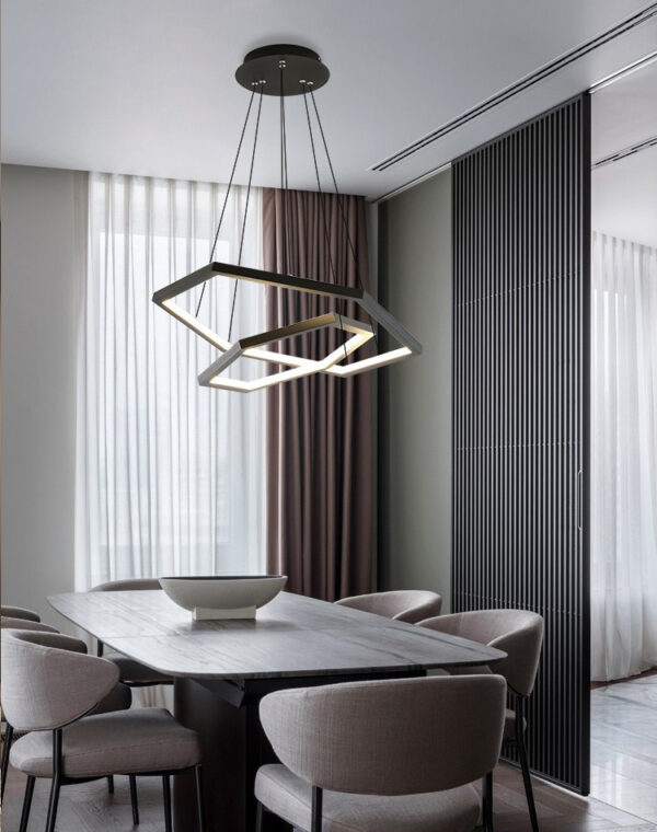 ขาย โคมไฟแต่งบ้านติดเพดาน Hexagon Livingroom Ceiling Lamp