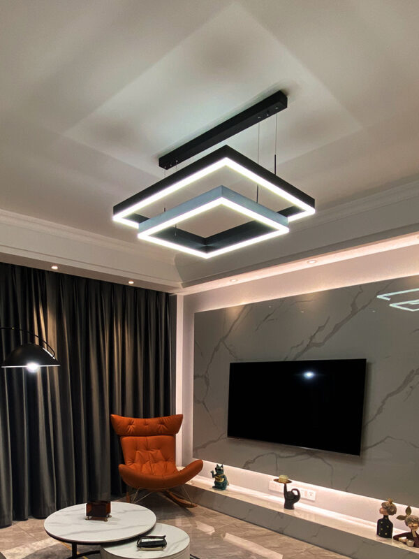 ขาย โคมไฟแต่งบ้านติดเพดาน Square Livingroom Ceiling Lamp
