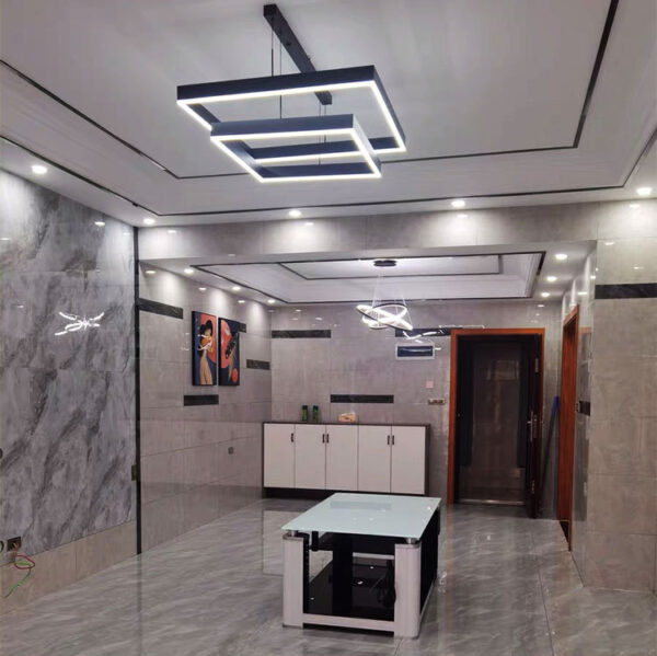 ขาย โคมไฟแต่งบ้านติดเพดาน Square Livingroom Ceiling Lamp