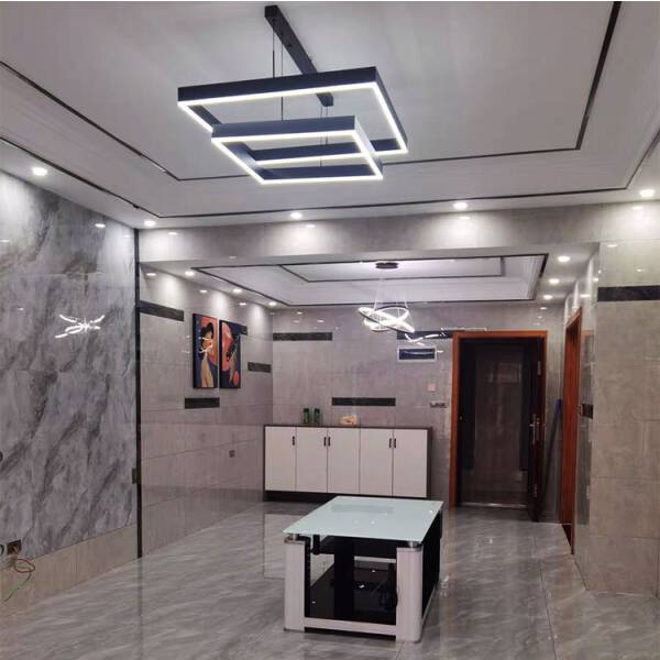 ขาย โคมไฟแต่งบ้านติดเพดาน Square Livingroom Ceiling Lamp