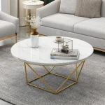 ขาย โต๊ะกลางท็อปหินอ่อน Round Marble Coffee Table