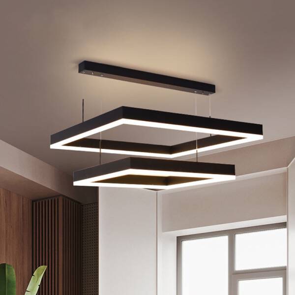 ขาย โคมไฟแต่งบ้านติดเพดาน Square Livingroom Ceiling Lamp