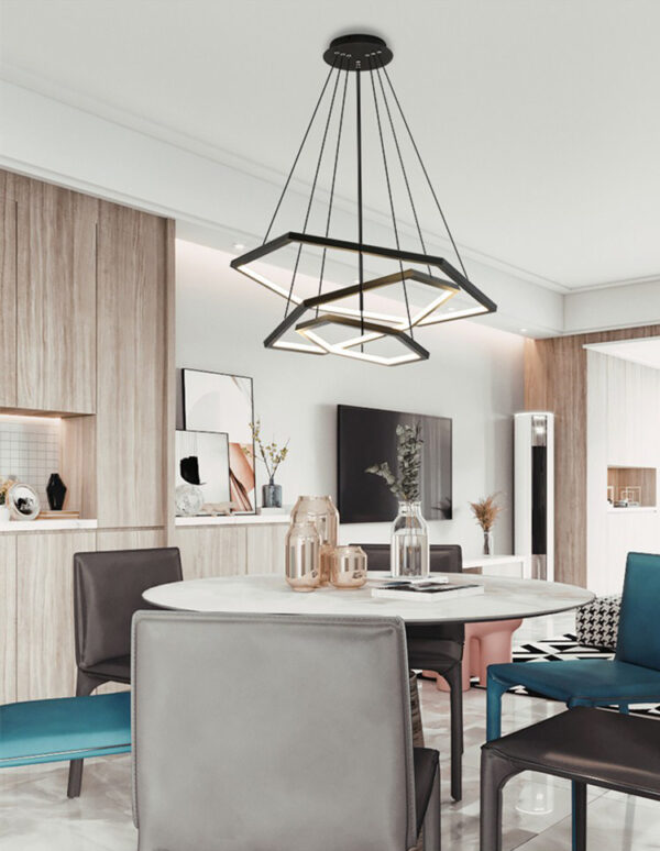ขาย โคมไฟแต่งบ้านติดเพดาน Hexagon Livingroom Ceiling Lamp