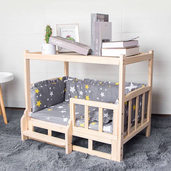 ขาย โต๊ะข้างพร้อมที่นอนสัตว์เลี้ยง Wooden Catbed Side Table
