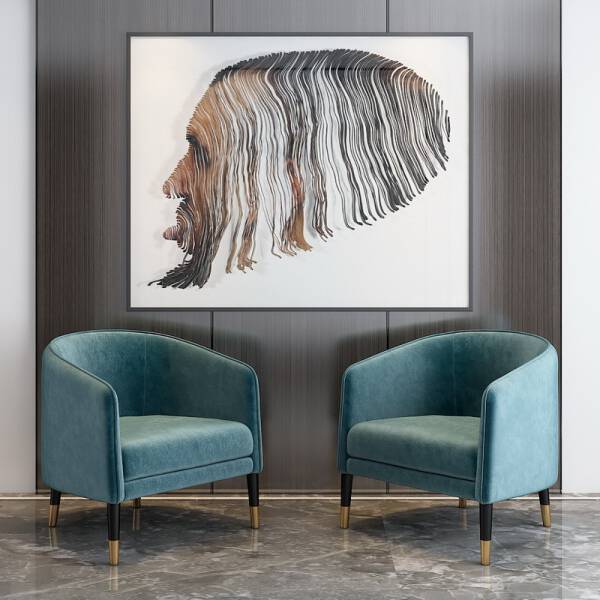 ขาย เก้าอี้อาร์มแชร์ตกแต่งบ้าน - Velvet Decor Armchair