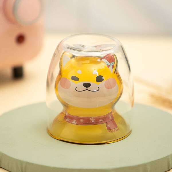 ขาย แก้วน้ำสองชั้นลายชิบะ Shiba Double Glass