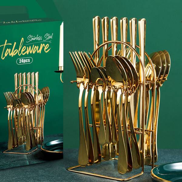 ขาย ชุดช้อนส้อมสไตล์ยุโรป Stainless Steel Tableware Set 24 pcs