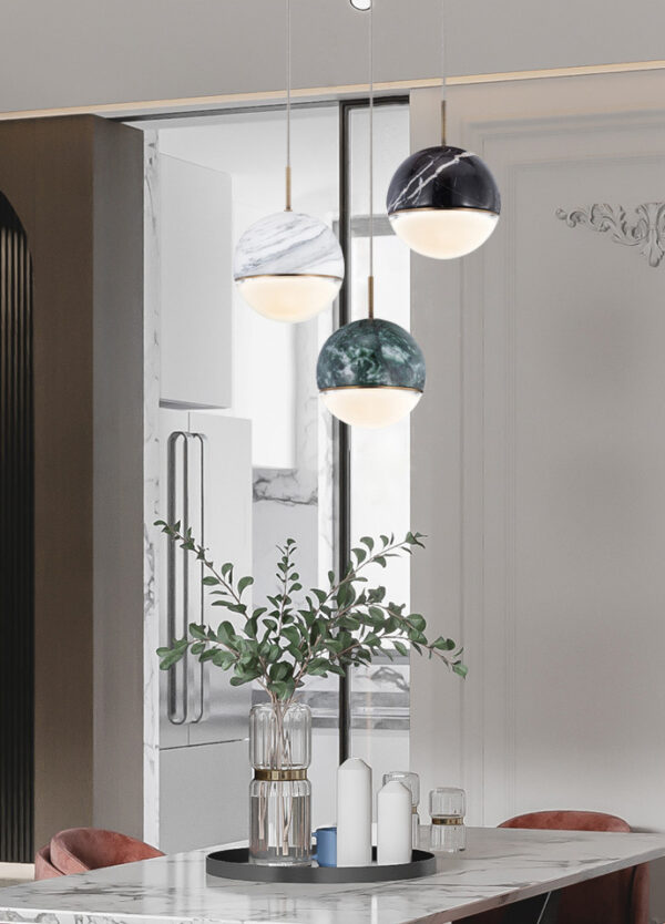 ขาย โคมไฟแต่งบ้านติดเพดาน - Circle Marble Ceiling Lamp