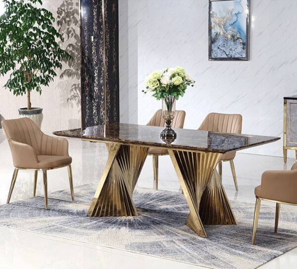 ขาย โต๊ะอาหารลายหินอ่อน - Luxury Designed Dining Table