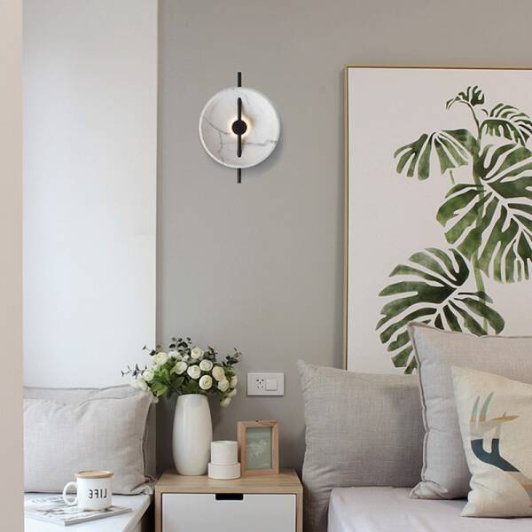 ขาย โคมไฟหินอ่อนติดผนัง - Marble Wall Decor Lamp