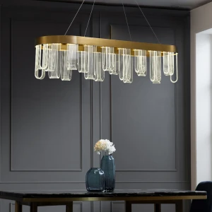 ขาย โคมไฟแต่งบ้านติดเพดาน - Ribbon Designed Long Chandelier