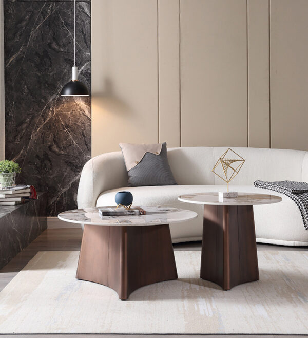 ขาย ชุดโต๊ะกลางห้องรับแขก - Wooden Marble Coffee Table II Set