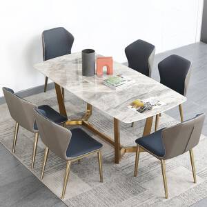 ขาย โต๊ะอาหารลายหินอ่อน - Designed Marble Dining Table