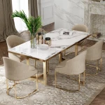 ขาย โต๊ะอาหารลายหินอ่อน - Marble Dining Table V