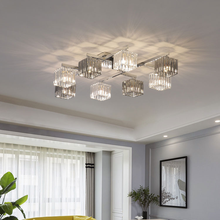 โคมไฟแต่งบ้านติดเพดาน – Designed Crystal Chandelier III