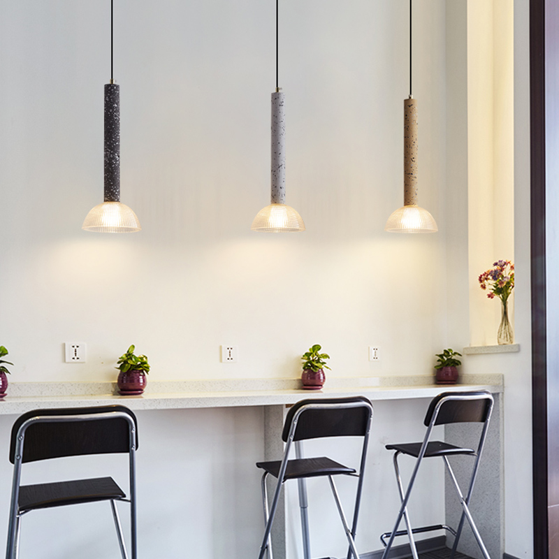 โคมไฟแต่งบ้านติดเพดาน – Tube Designed Terrazzo Ceiling Lamp