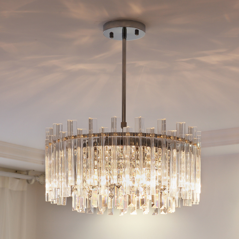 โคมไฟแต่งบ้านติดเพดาน – Crystal Designed Home Decor Chandelier