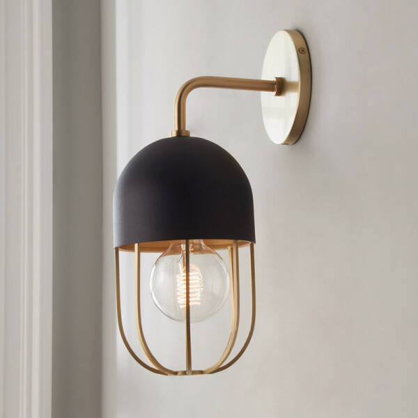 โคมไฟติดผนัง - Black & Gold Wall Decor Lamp - Image 2