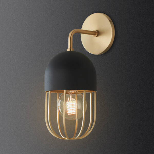 โคมไฟติดผนัง - Black & Gold Wall Decor Lamp