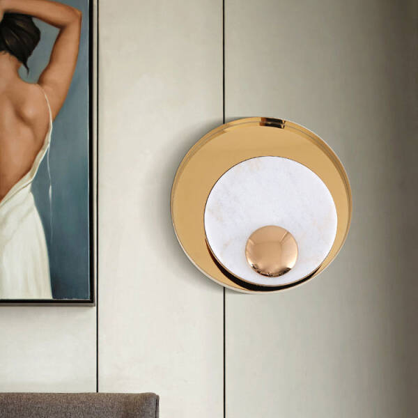 โคมไฟติดผนัง – Luxury Circle Designed Wall Decor Lamp