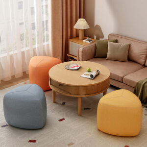 เก้าอี้สำหรับตกแต่งบ้าน - Triangle Velvet Stool