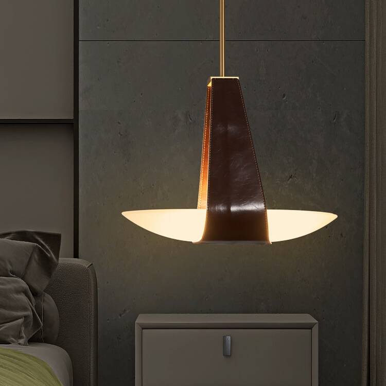 โคมไฟแต่งบ้านติดเพดาน – Leather Designed Decor Ceiling Lamp IX