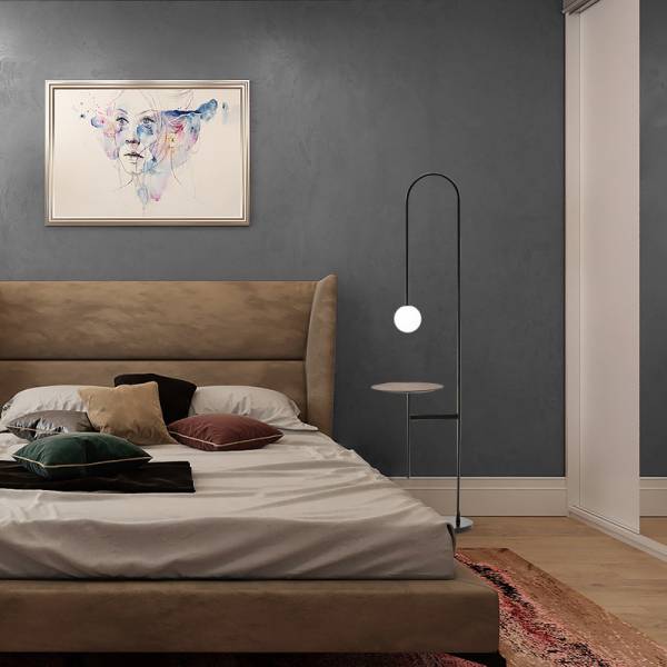 โต๊ะข้างโคมไฟตั้งพื้น - Creative Decor Side Table Lamp XIV