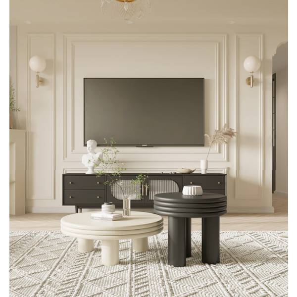 ชุดโต๊ะกลางห้องรับแขก Round Home Decor Table Set HomeStudio