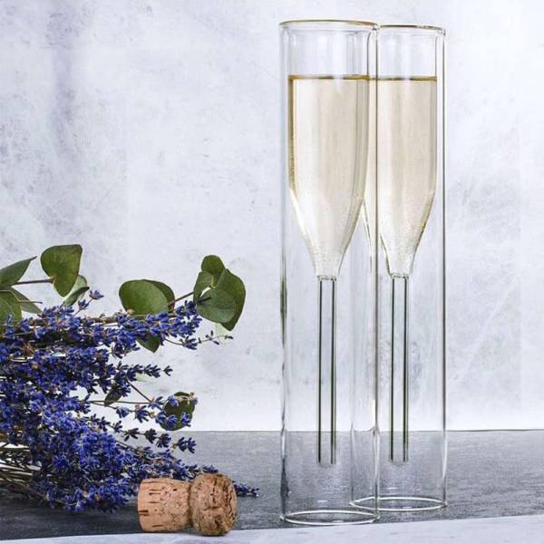 แก้วแชมเปญ - Champagne Designed Decor Glass