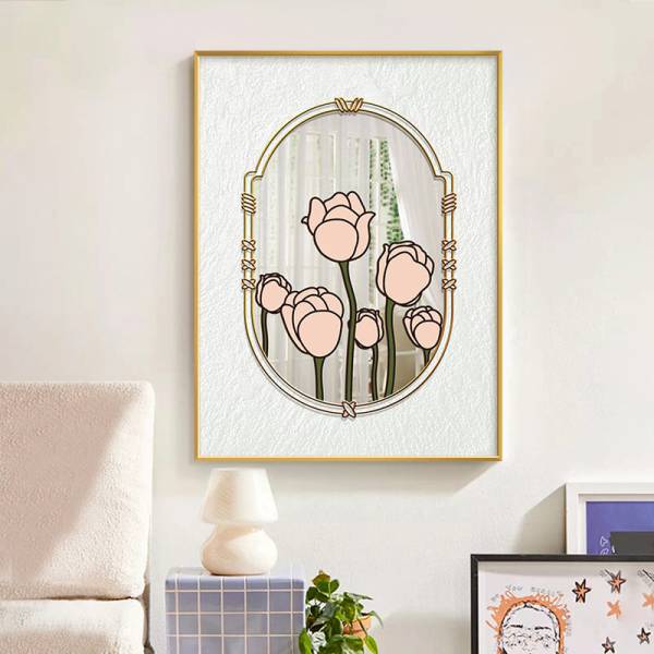 กระจกแต่งบ้าน - Rose Designed Decorating Mirror