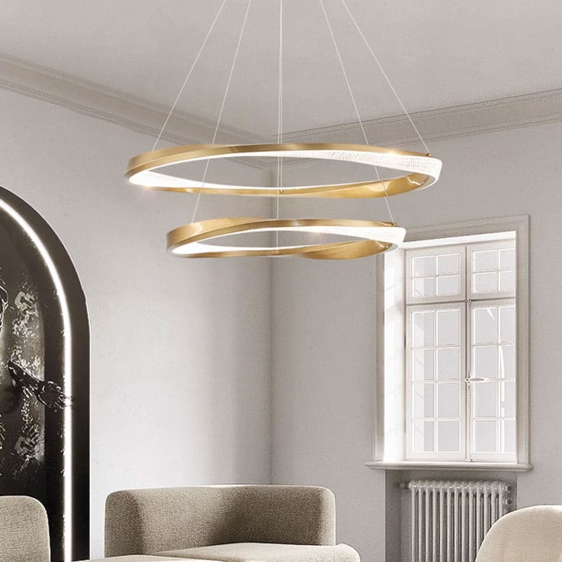 โคมไฟแต่งบ้านติดเพดาน – Double Circle Designed Ceiling Lamp II