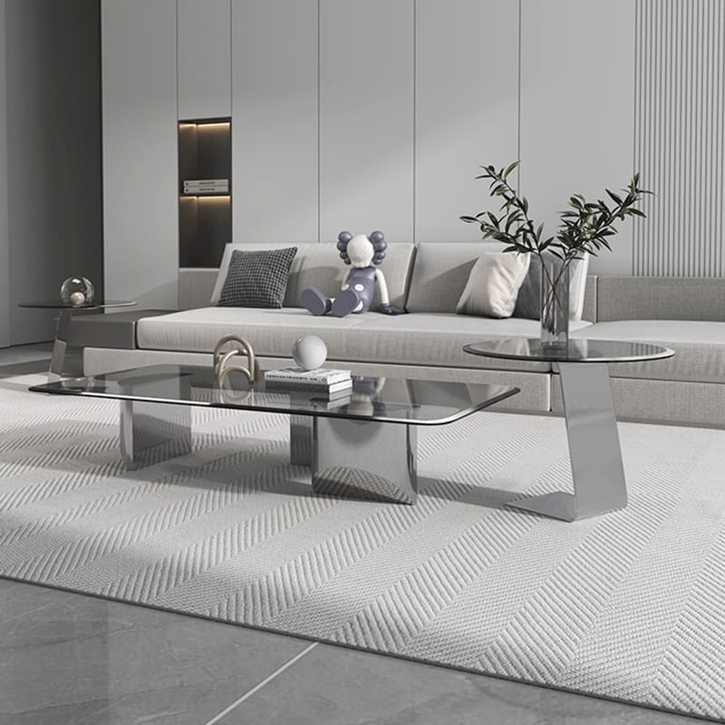โต๊ะกลางห้องรับแขก – Tempered Glass Designed Livingroom Table III