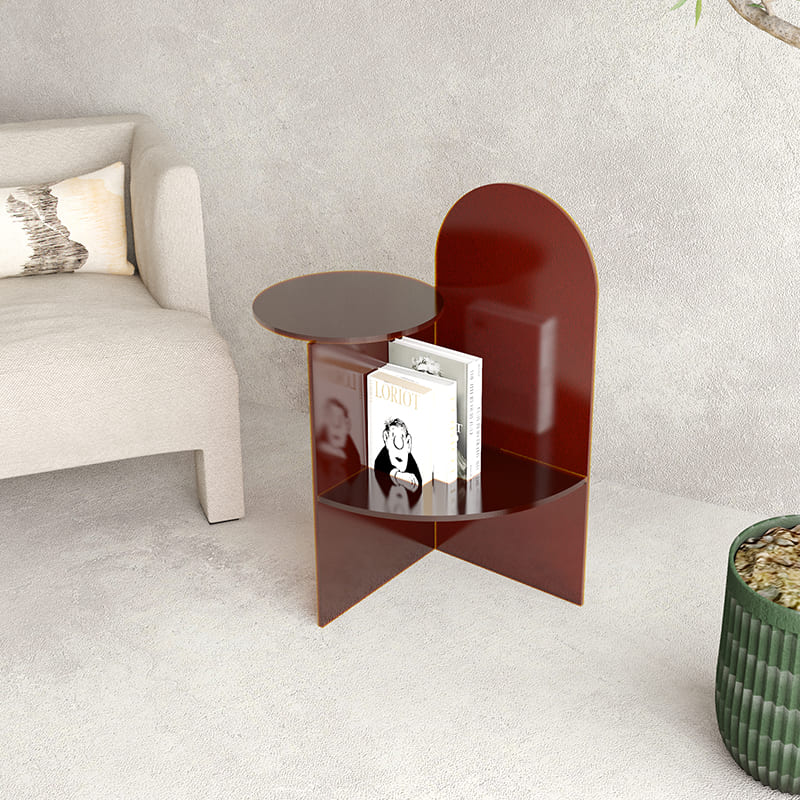 โต๊ะข้างตกแต่งบ้าน – Creative Acrylic Designed Side Table II