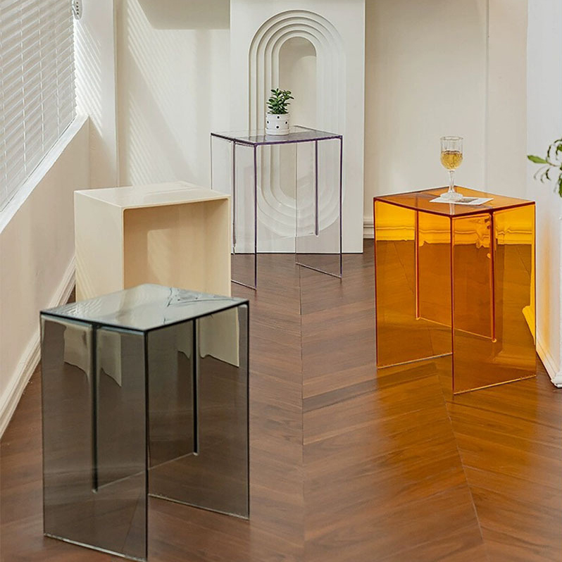 โต๊ะข้างตกแต่งบ้าน – Acrylic Designed Side Table IV