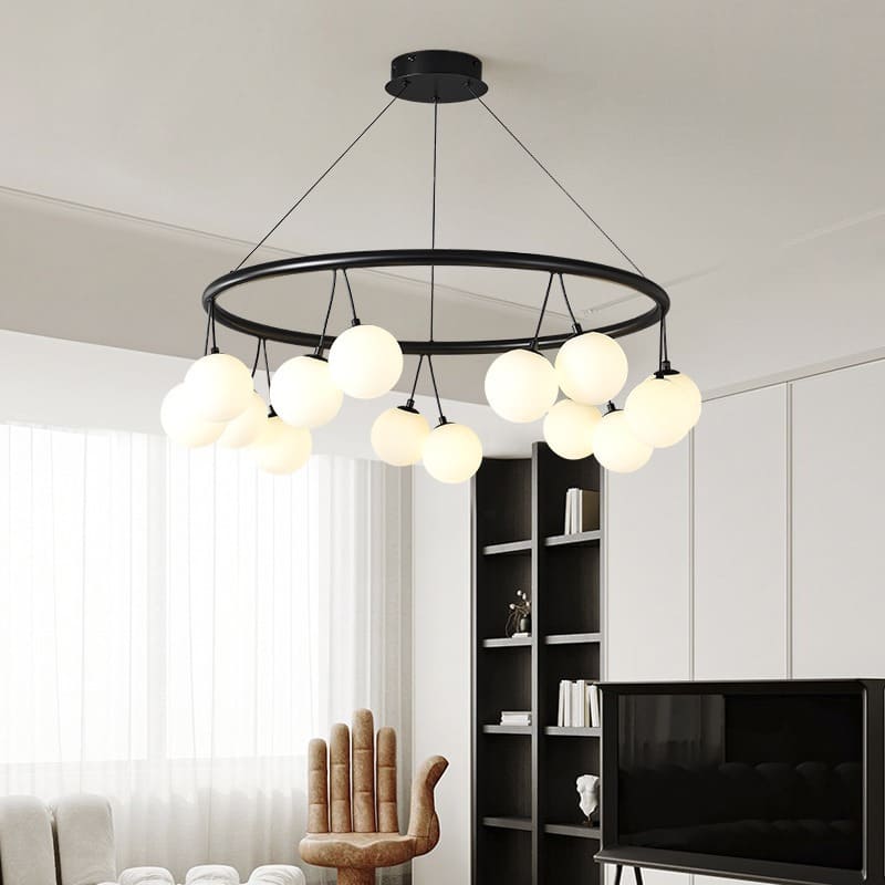 โคมไฟแต่งบ้านติดเพดาน – Circle Ball Designed Livingroom Ceiling Lamp