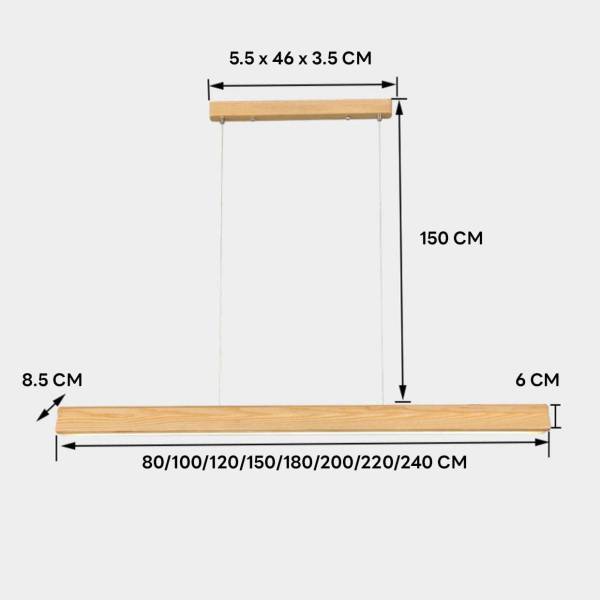 โคมไฟแต่งบ้านติดเพดาน - Zen Designed Decorating Long Ceiling Lamp II - Image 11